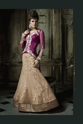 Purple & Gold Indian Wedding Lehenga