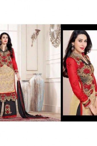 Red & Black Indian Wedding Palazzo Suit