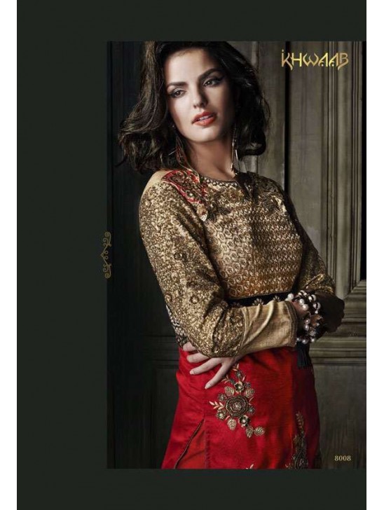 Red & Gold Ethnic Salwar Suit Indian Party Wear Dress