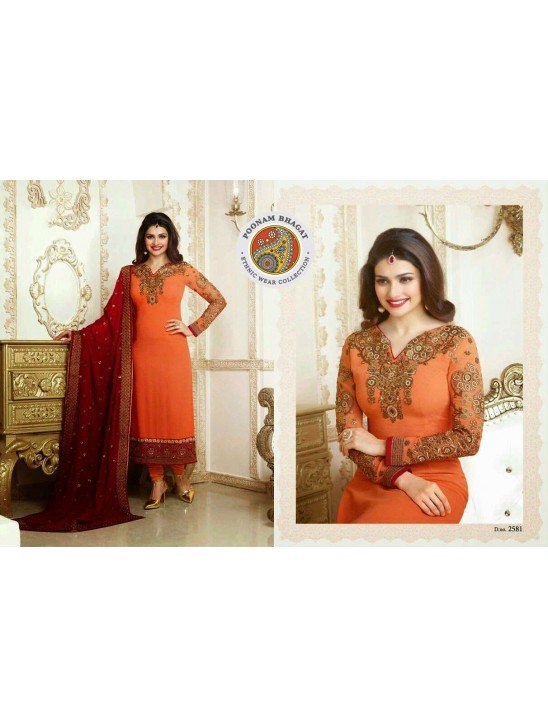 SUIT 2581 Orange KASEESH PRACHI 7