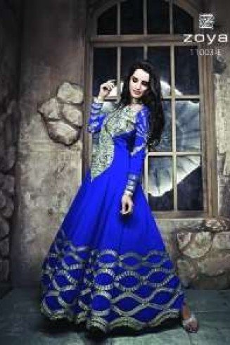 ZCM11003 Blue Zoya Colour Maxi Suit