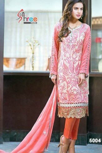 Pink Salwar Suit Pakistani Designer Fabric Party Outfit
