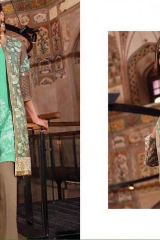 22001 ULTRAMARINE GREEN AND BROWN BAROQUE 3  EMBROIDERED SUIT 