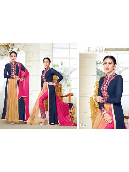 Blue & Pink Indian Designer Suit