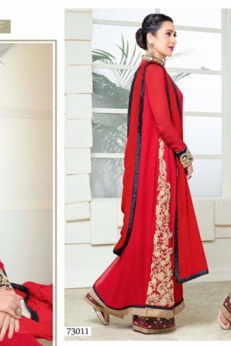 Red Party Wear Anarkali Dress Indian Designer Suit