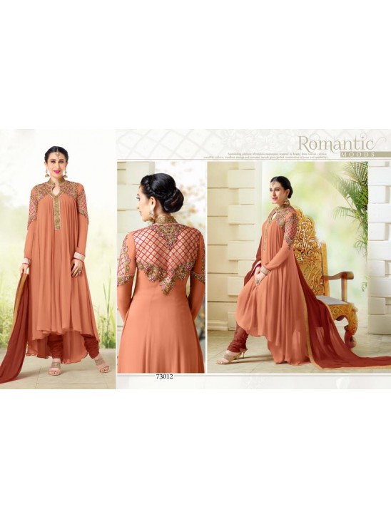 MF73012 PEACH AND BROWN COLOUR ELEZITA DESIGNER SALWAR KAMEEZ SUIT