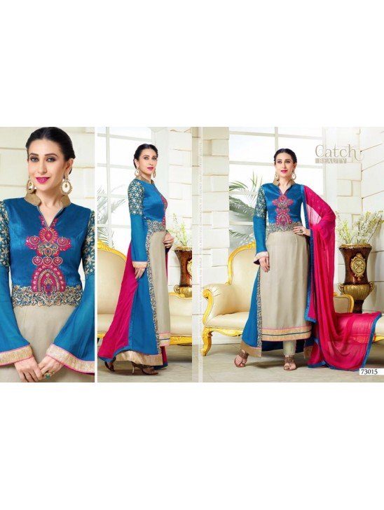 Blue & Fuchsia Indian Ethnic Salwar Suit