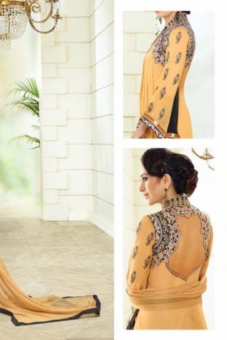 Yellow Indian Designer Party Gown Ethnic Suit