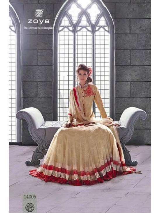 Gold & Red Palazzo/Anarkali Style Indian Wedding Dress
