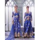 Royal Blue Center Slit Anarkali Suit Indian Designer Dress