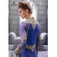 Royal Blue Center Slit Anarkali Suit Indian Designer Dress