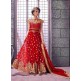 Red Indian Wedding Gown Pakistani Designer Anarkali Dress