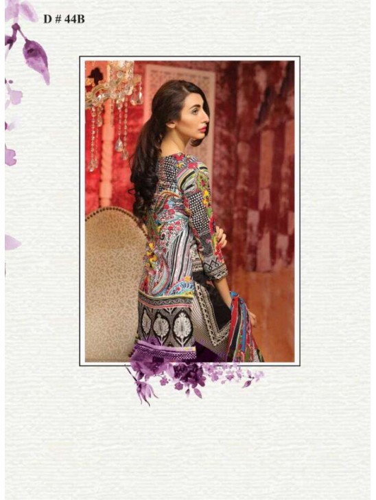 ZEA-44 BLACK ESHA AISHA LAWN EMBROIDERED SALWAR SUIT