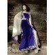 ZF15003 BLUE AND BEIGE ZOYA FEELINGS WEDDING WEAR VELVET DRESS