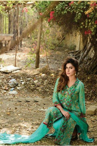 Green Embroidered Georgette Salwar Suit Pakistani Festive Dress