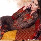 ZVL-18 RED SILK VELVET GUL AHMAD SALWAR KAMEEZ SUIT [ Replica ]