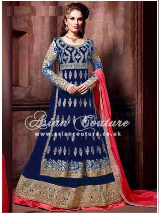 Blue Indian Lehenga Indian Ethnic Wedding Classic Dress