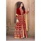 Red & Gold Ethnic Wedding Dress Indian Party Anarkali Suit