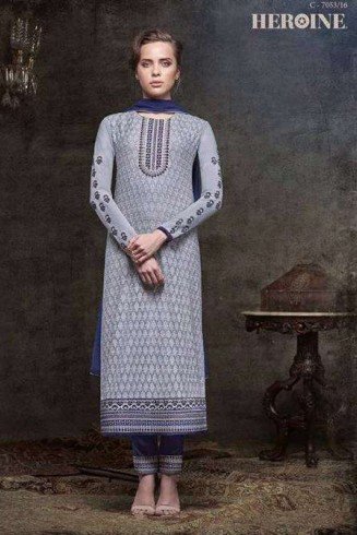 Grey Designer Indian Dress Suit