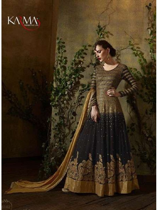 8102 BLACK KARMA TRENDS ANARKALI DRESS