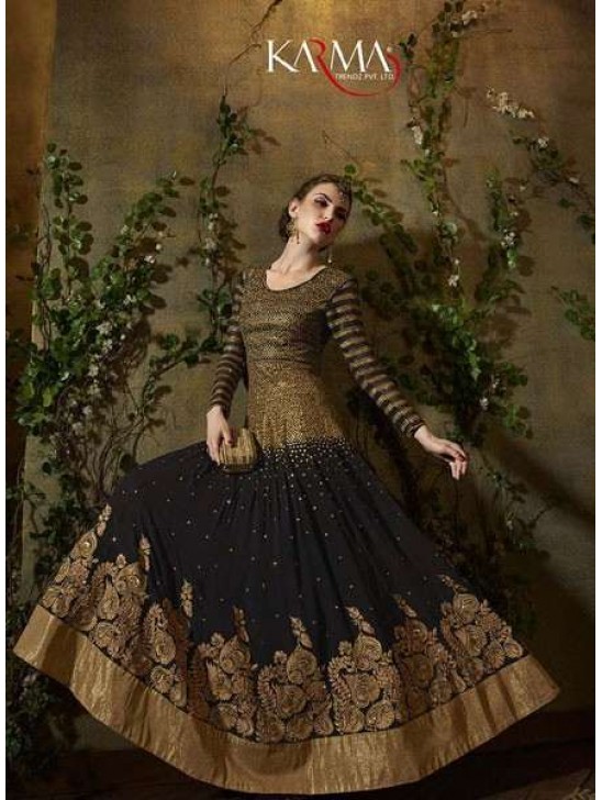 8102 BLACK KARMA TRENDS ANARKALI DRESS