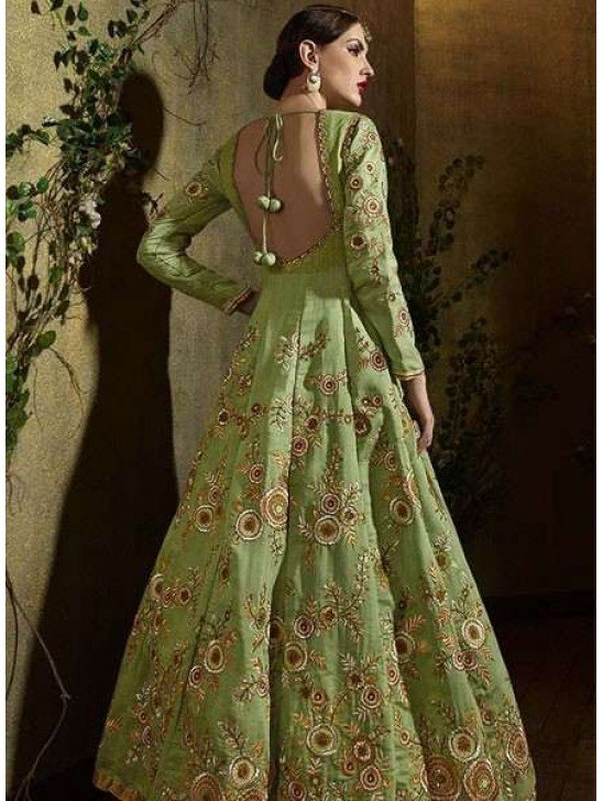 8104 GREEN KARMA TRENDS ANARKALI DRESS