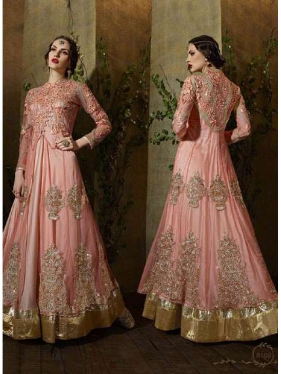 8108 PINK KARMA TRENDS ANARKALI STYLE EID DRESS 2016