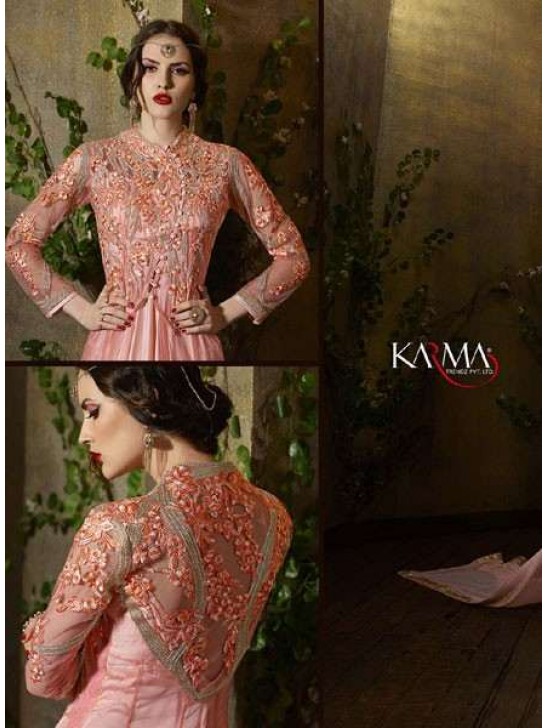 8108 PINK KARMA TRENDS ANARKALI STYLE EID DRESS 2016