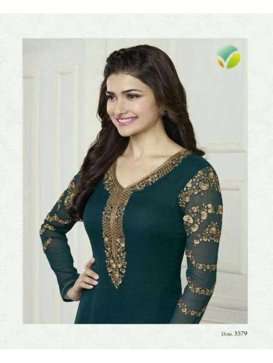 K3579 GREEN KASEESH PRACHI-16 GEORGETTE SALWAR KAMEEZ