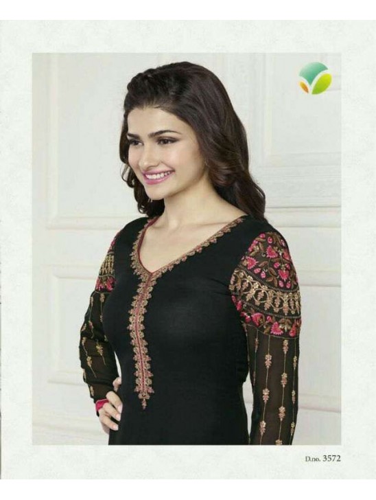 K3572 BLACK KASEESH PRACHI-16 GEORGETTE SALWAR KAMEEZ