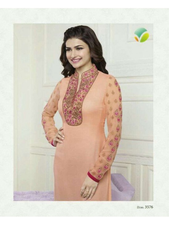 K3576 ORANGE KASEESH PRACHI-16 GEORGETTE SALWAR KAMEEZ