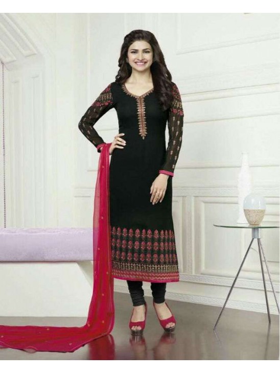 K3572 BLACK KASEESH PRACHI-16 GEORGETTE SALWAR KAMEEZ