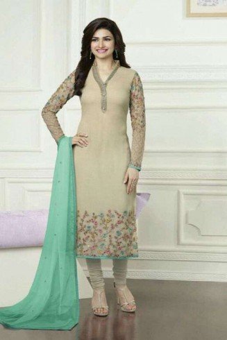 K3578 BEIGE KASEESH PRACHI-16 GEORGETTE SALWAR KAMEEZ