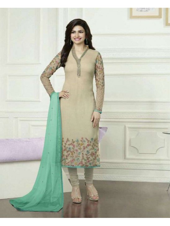 K3578 BEIGE KASEESH PRACHI-16 GEORGETTE SALWAR KAMEEZ