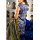 Blue Khaddi Embrodried Suit With Pashmina Dupatta