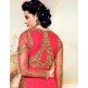 L19007 PINK LAVINA HEAVY EMBRIODERD DESIGNER DRESS