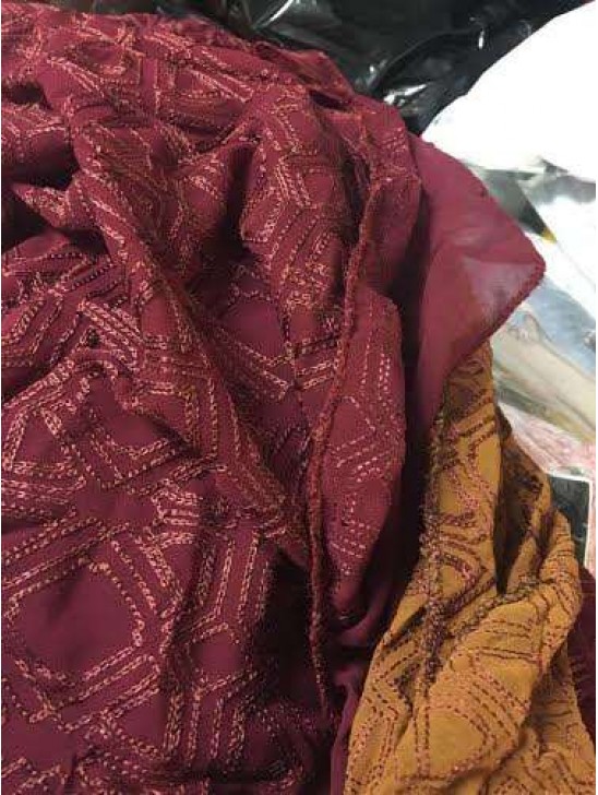 ZMB6002 MAROON MARIA B REPLICA PAKISTANI SALWAR KAMEEZ SUIT