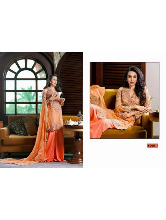 5005 ORANGE SALWAR KAMEEZ MEENAZ ASIM JOFA PAKISTANI STYLE SUIT