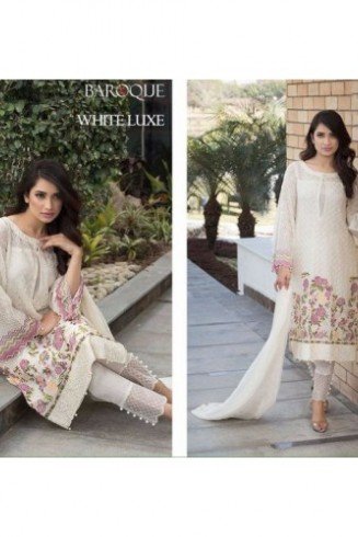 7004 WHITE BAROQUE BY DEEPSY GEORGETTE PAKISTANI STYLE SUIT 