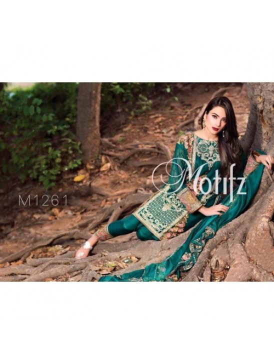 M1261 GREEN MOTIFZ INSPIRED PAKISTANI QUALITY COPY