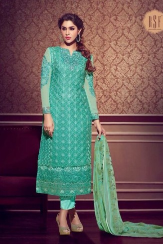 SEA BLUE RSF RIYAL INDIAN PARTY WEAR SUIT