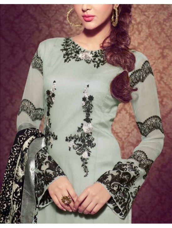 GREY RSF RIYAL INDIAN PARTY WEAR SUIT