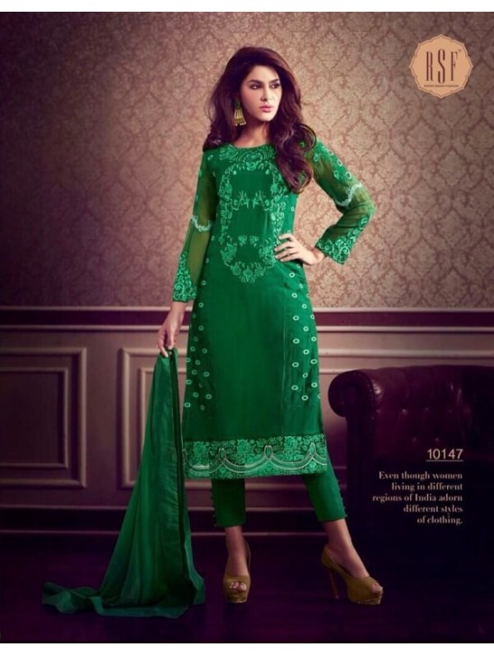 GREEN RSF RIYAL INDIAN PARTY WEAR SUIT