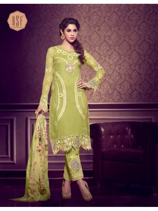 GREEN RSF RIYAL INDIAN PARTY WEAR SUIT