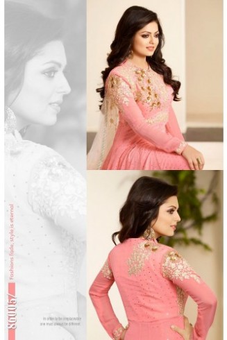 86005 PINK AND CREAM NITYA PARTY WEAR DESIGNER SUIT