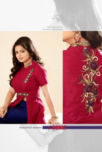 86007 RED AND BLUE NITYA PARTY WEAR DESIGNER SUIT