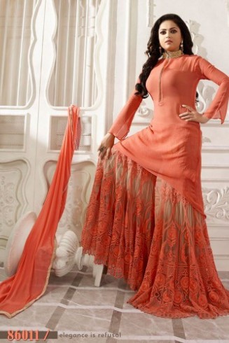 86011 ORANGE NITYA PARTY WEAR DESIGNER SUIT