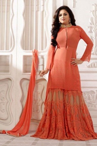 86011 ORANGE NITYA PARTY WEAR DESIGNER SUIT