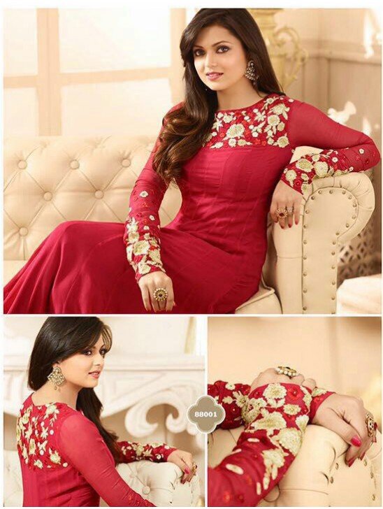 88001 RED LT NITYA PARTY WEAR ANARKALI SUIT