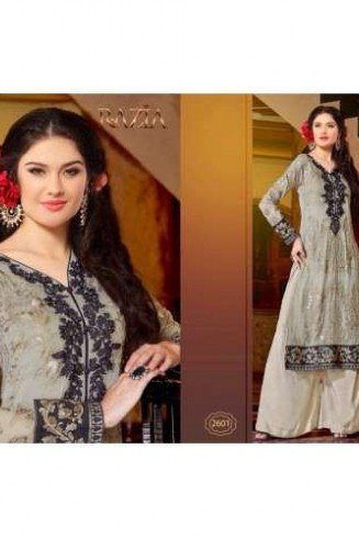 Z2601 GREY MARIA B STYLE PAKISTANI SUIT